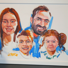 Încarcă imaginea în vizualizatorul Galerie, Portret Familie în ulei 3-4 membri DiARTDi