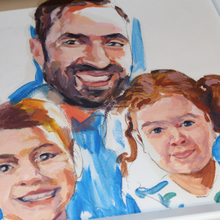 Încarcă imaginea în vizualizatorul Galerie, Portret Familie în ulei 3-4 membri DiARTDi