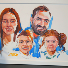 Încarcă imaginea în vizualizatorul Galerie, Portret Familie în ulei 3-4 membri DiARTDi
